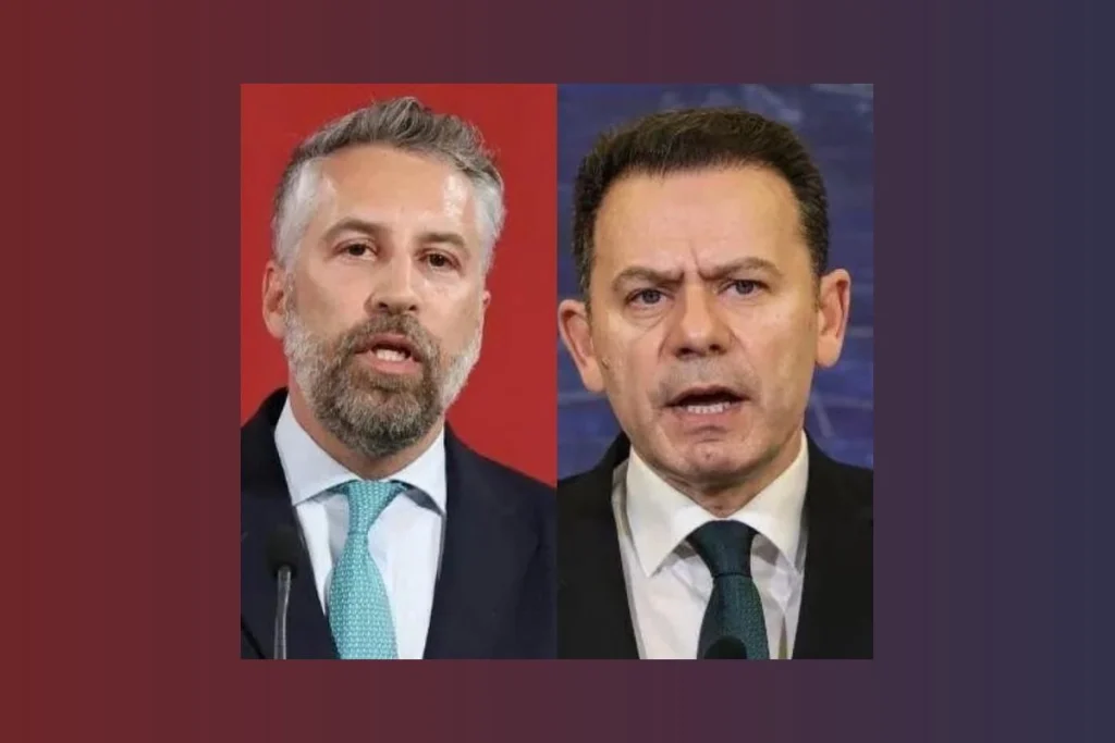 A propósito do tema da Averiguação Preventiva, vemos uma imagem de Pedro Nuno Santos e Luís Montenegro, lado a lado